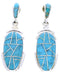 Turquoise Jewelry Southwest Silver Post Dangle Earrings YS70549